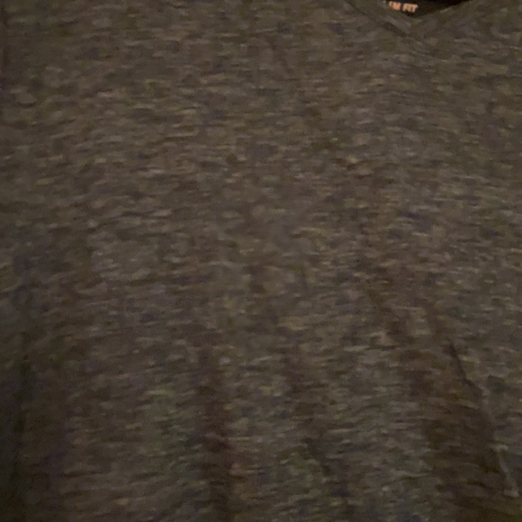 Marc Anthony Heather Grey V Neck Tee - Picture 2 of 3